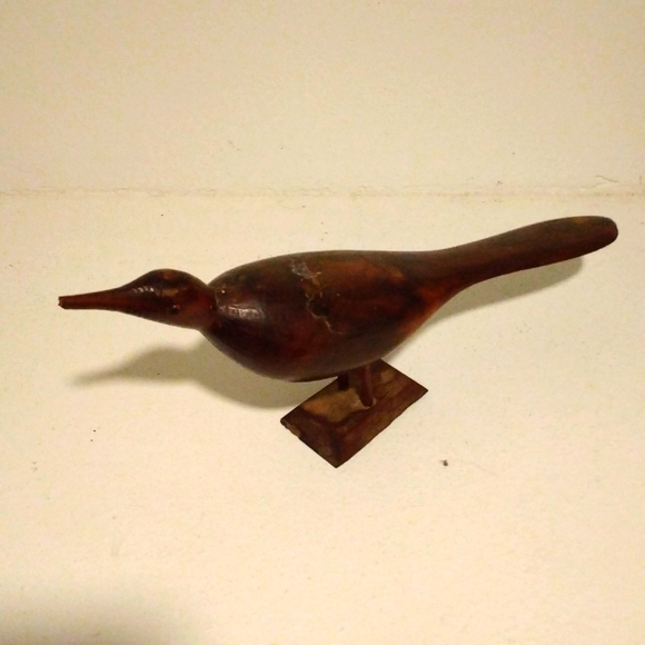 Artisan Hand Carved Rosewood Sandpiper Mid Century Modern Home Decor - Picture 7 of 11